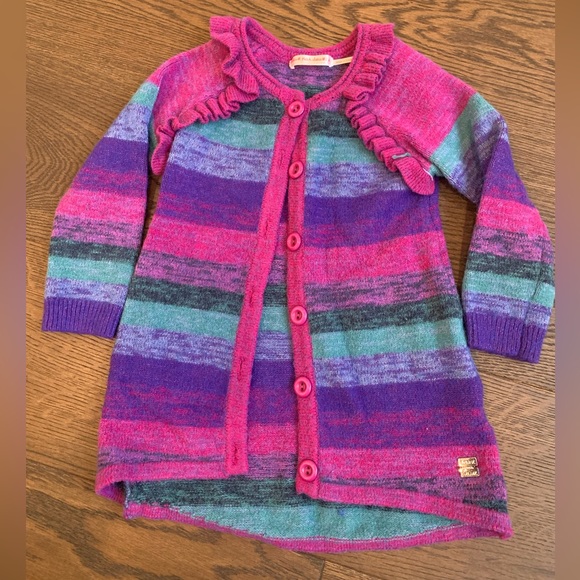Deux Par Deux girls button up knit sweater. Size 4. - Picture 1 of 4